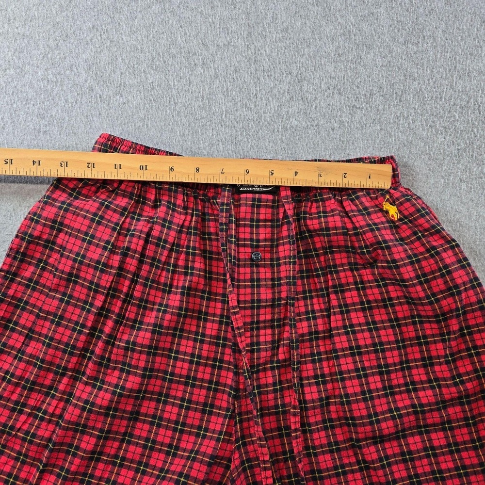 Polo Ralph Lauren Pajama Set Mens M Red Plaid Flannel 2 Piece Sleepwear - Picture 15 of 16